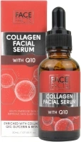 Face Facts Collagen & Q10 Facial Serum | Ubiquinone (Q10) + Collagen + Betaine | Soften + Smooth | Temporarily reduce the appearance of fine lines | 30ml