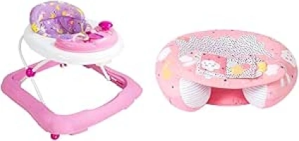 Red Kite Baby Baby Go Round Jive Unicorn & Sit Me Up Inflatable Ring - Ring Seat with Play Tray and Activities (Dreamy Meadow)