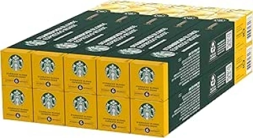 STARBUCKS Blonde Espresso Roast by Nespresso, Blonde Roast, Coffee Capsules 10 x 10 (100 Capsules)