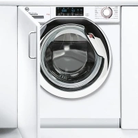 Hoover H-WASH HBWOS 69TAMCE-80 9Kg 1600 Rpm Integrated Washing Machine, Quick Washes, Anti-Allergy, Max energy efficiency, White with Chrome door