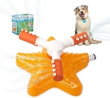 All For Paws Chill-Out Dog Outdoor Water Sprinkler Toy, 360-Rotation Backyard Garden Slashing Toy For Dogs, Puppy Outdoor Water Toys for Summer