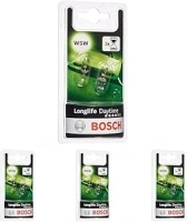 Bosch W5W (501) Longlife Daytime Car Light Bulbs - 12 V 5 W W2,1x9,5d - 2 Bulbs (Pack of 4)