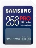 Samsung PRO Ultimate SD card, 256 GB, UHS-I U3, Full HD & 4K UHD, 200 MB/s read, 130 MB/s write, Memory card for smartphone, Drone or action cam, MB-SY256S/WW