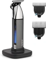 BaByliss Super X Metal Beard Trimmer for Men, Precision Stubble and Beard Grooming Kit, Cordless, Waterproof, Gifts for Men - Silver