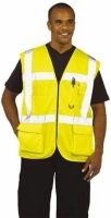 Hi Viz Executive Vis High Visibility Vest With Pockets Xxl Yellow