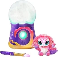 Magic Mixies Magical Misting Crystal Ball with Interactive 8 inch Pink Plush Toy for ages 5+ and 80+ Sounds and Reactions.