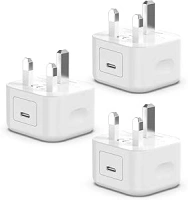 USB C Plug [MFi Certified] for iPhone Charger 3Pack USB C Wall Charger 20W Fast Power Adapter Plug for iPhone 15 14 13 12 11 Plus/Pro/Pro Max/mini/Galaxy/Samsung/Huawei/Honor