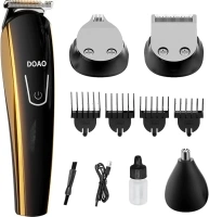 DOAO Beard Trimmer for Men,Hair Clippers for Men,Rechargeable Beard Trimmer&Hair Trimmer with 4 Limit Combs,Long Stand-by(100Mins)