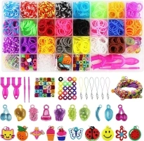 REX-WORLD 2500+ Loom Bands 23 Colors Refill - Friendship Bracelet Making Kit - Gift- DIY Toys - X-mas- Rubber- Color Beads- for Kids Boys Girls Age 3 4 5 6 7