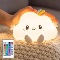 One Fire Cute Night Light Kids,【16 Colors+Remote】 Baby Night Light Baby Cloud Light,Dimmable Child Kids Night Light Bedroom Lights,Rechargeable Night Light Nightlights for Children Lights for Bedroom