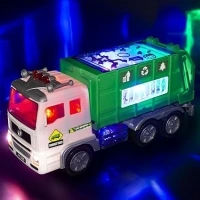 Ynanimery Electric Garbage Truck Toys for 3 4 5 6 Year Old Boys, Bin Lorry Toy with 4D Lights and Sounds, Kids Gift for Rubbish Trucks Dustcart Toy Birthday Gifts