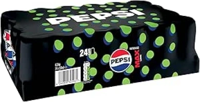 Pepsi Max Lime No Sugar Cola Cans 24 x 330ml