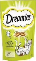 Dreamies Cat Treats, Tasty Snacks with Tempting Tuna, 8 Pouches of 60 g