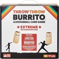 Exploding Kittens Presents Throw Throw Burrito Extreme Outdoor Edition - An Outdoor Dodgeball Card Game - Family Party Card Games for Adults, Teens & Kids 7+ - 120 Cards & 2 Huge Inflatable Burritos