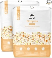 Mama Bear Ultra Dry Nappies, Size 3 (4-9 kg), 172 Count (2 Packs of 86), White, Monthly Pack