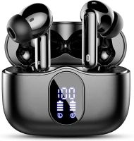 Wireless Earbuds, Bluetooth 5.3 Headphones In Ear with 4 ENC Noise Cancelling Mic, Btootos New Bluetooth Earbuds Mini Deep Bass Stereo Sound, 36H Playtime LED Display Wireless Earphones IP7 Waterproof