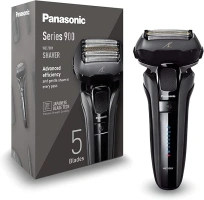 Panasonic ES-LV6U Wet & Dry 5-Blade Electric Shaver for Men - Precise Clean Shaving, Black - UK 2 pin plug