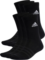 adidas Unisex Cushioned Sportswear Crew Socks 6 Pairs Socks, Black/White, 6-7 Years