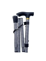 Dogtooth Folding Walking Stick: Sleek Mobility Companion with a Modern Twist