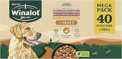 WINALOT Sunday Dinner Mixed in Gravy Wet Dog Food 40x100g