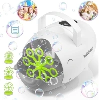 Kid Odyssey Bubble Machine, Automatic Whale Bubble Blower with 10000+ Bubbles, 400 ML Portable Bubble Maker with 2 Speed & 3 Bubble Wands for Kids 3 4 5 6 Party Birthday Wedding, Over 26FT Range