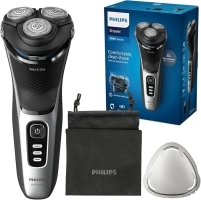 Philips Electric Shaver 3000 Series - Wet & Dry Electric Shaver for Men with SkinProtect Technology in Space Grey, Pop-up Beard Trimmer, Cordless Shaver with Travel Pouch (Model S3241/12)