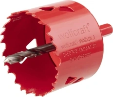 wolfcraft Bi-Metal Hole Saw, Ø 60 mm I 5484000 I For drywall materials, wood, plastics and metals, cutting depth 40 mm