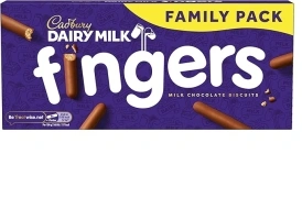 Cadbury Dairy Milk Fingers Milk Chocolate Biscuits, 189 g