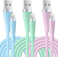 Yavud iPhone Charger Cable 3Pack 6FT/1.8M, MFi Certified Lightning Cable Fast Charging Cable Lead PVC Long Charging Cord for iPhone 14 plus 14 pro max 13 12 11 XS X XR 8 plus 7 6