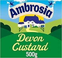 Ambrosia Ready-to-Eat Creamy & Delicious Devon Custard Carton, 500 g (Pack of 1)