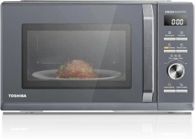 Toshiba 25L 3-in-1 900W Microwave Oven in a Stunning Sleek Morandi Grey Colour, With Origin Inverter, Chef Defrost, Microwave, Grill, Combi, 10 Power Levels, 7 Auto Menus, Easy Clean, MW3-AG25PFI(MG)