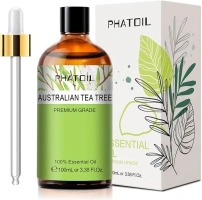 PHATOIL Australian Tea Tree Essential Oil 100ML, Pure Premium Grade Australian Tea Tree Essential Oils for Diffuser, Humidifier, Aromatherapy, Candle Making