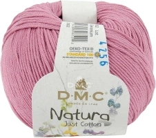 DMC Natura Yarn, 100% Cotton, Geranium (N52), 50g