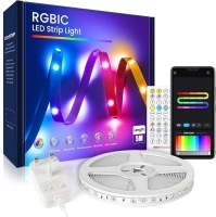 Beaeet RGB Individually Controlled Strip Light 5m, Multicolor Segmented LED Lights, Music Sync, Smart Control via App/Remote, Perfect for Gaming, Celebrations, Office, Christmas, and Parties