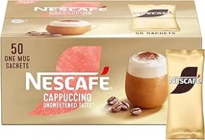 NESCAFÉ Cappuccino Unsweetened Taste Instant Coffee Sachets - 50 x 14.2g