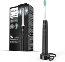 Philips Sonicare 3100 Series Sonic Electric Toothbrush with BrushSync Replacement Reminder (Model HX3671/14), Black