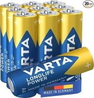 VARTA Longlife Power AA Mignon LR06 Alkaline Battery (10-pack) - Made in Germany - ideal for toys, torches, controllers and other battery-powered devices