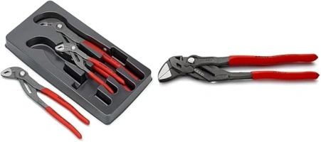 Knipex Cobra® Set (self-service card/blister) 00 20 09 V02 & Pliers Wrench pliers and a wrench in a single tool grey atramentized