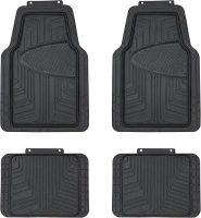 Amazon Basics 4-Piece All-Season Rubber Floor Mat for Cars, SUVs and Trucks, Black