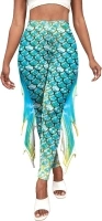 Panegy Mermaid Costume for Women Fish Scale Leggings High Waisted Mermaid Tail Pants Full Length Leggings Halloween Workout Pants