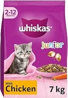 Whiskas Junior Chicken 7 kg Bag, Kitten Cat Dry Food - Pack May Vary