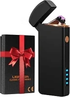 Coquimbo Gifts for Men Dad Him Electric Lighter, USB Rechargeable Arc Lighter Windproof Flameless Plasma Lighter with Battery Display, Birthday Gifts for Men, Boyfriend, Husband