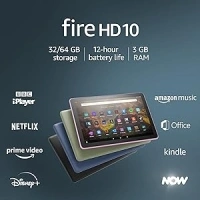 Certified Refurbished Amazon Fire HD 10 tablet | 10.1", 1080p Full HD, 32 GB, Black - with Ads