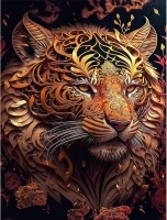 NAIMOER Tiger Diamond Painting Kits for Adults, DIY Full Drill 5D Diamond Art Tiger Diamond Painting Animals Perfect for Relaxation and Home Wall Decor 30x40cm