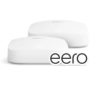 Amazon eero Pro 6 tri-band mesh Wi-Fi 6 system | with built-in ZigBee smart home hub | 2-pack | coverage up to 380 sq.m | Brown Box Packaging