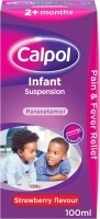 Calpol Infant Suspension, Paracetamol Medication, For 2+ Months, Strawberry Flavour, 100ml