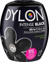 Dylon Washing Machine Fabric Dye Pod Intense Black, 350g, Packaging May Vary