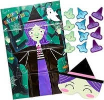 Amscan 9915216 - Pin the Nose on the Witch Kids Halloween Party Game