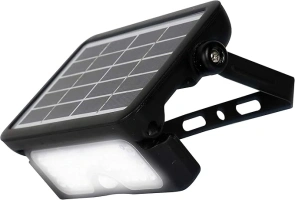 Luceco LEXSF6B40-01 LED Solar Guardian PIR Floodlight 550LM IP65 4000K Black, 5 W Tungsten