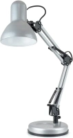 homelife for easy living 35W Swing Poise Hobby Desk Lamp - Tilt/Swivel Head - 35cm Swing Arm - Max. Height 52cm - Weighted Base with Desk Tidy - Inline Switch - L945SV - Strato Silver